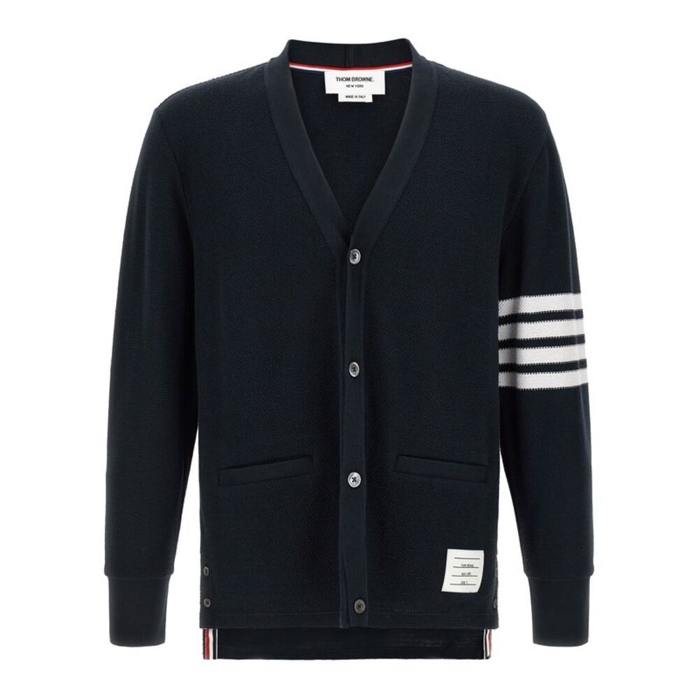 Thom Browne Blue Cotton Men's Cardigan